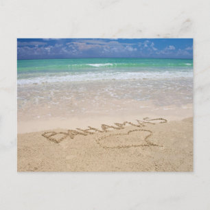 Postal La vida es una playa, saludos desde las Bahamas