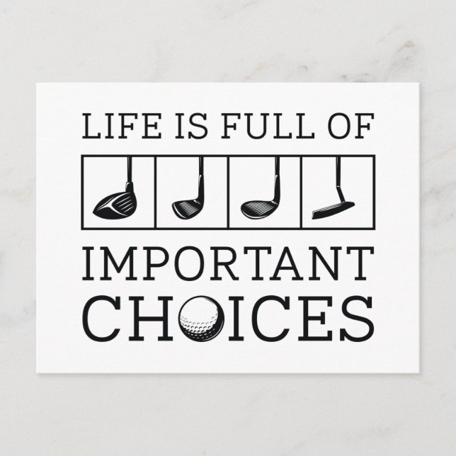 Postal La Vida Está Llena De Opciones Importantes (Anverso)
