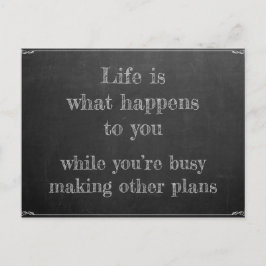 Postal La vida pasa mientras haces planes