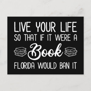 Postal La Vida Viva Así Que Si Fuera Un Libro, Florida Lo