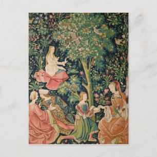 Postal La Vie Seigneuriale: Scene Galante, c.1500