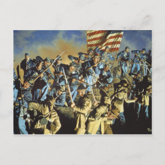 Postal La vieja bandera nunca tocó el suelo