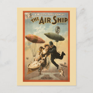 Postal La Vieja Comedia Musical El Barco Aéreo