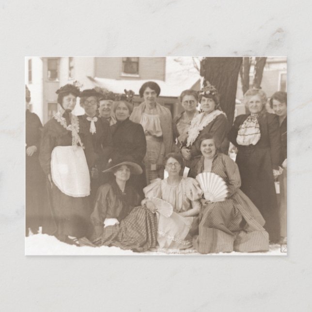 Postal La vieja era de las mujeres victorianas (Anverso)