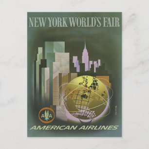 Postal La Vieja Feria Mundial de Nueva York