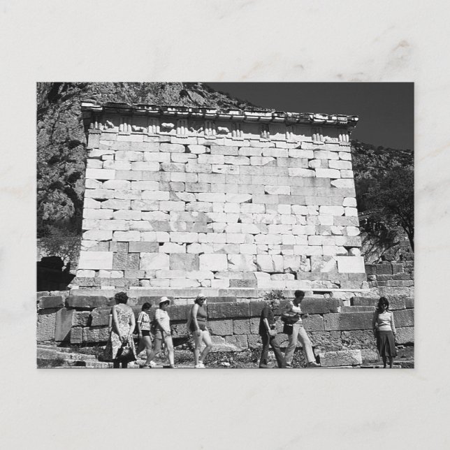 Postal La vieja Grecia Delphi Athenian Treasury (Anverso)