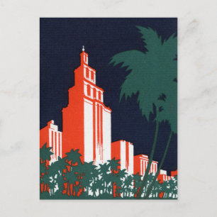 Postal La Vieja Metrópolis de Miami de los Trópicos