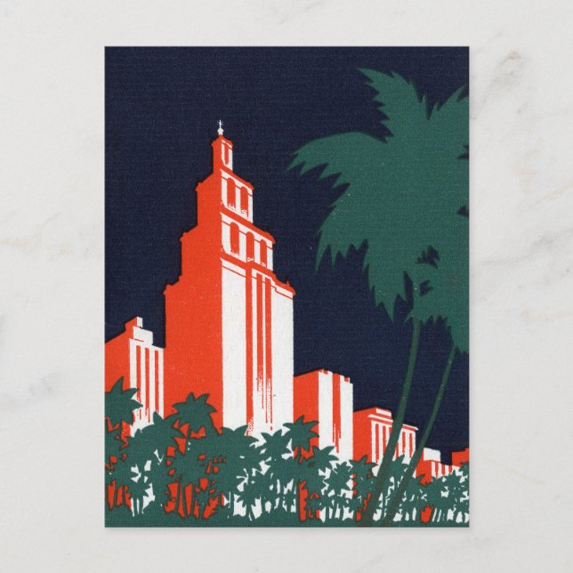 Postal La Vieja Metrópolis de Miami de los Trópicos (Anverso)