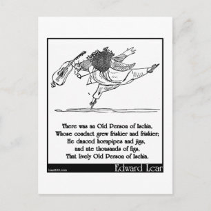 Postal La vieja persona de Edward Lear de Ischia Limerick