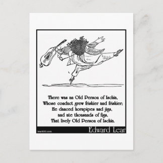 Postal La vieja persona de Edward Lear de Ischia Limerick