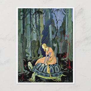 Postal La vieja princesa de Virginia Sterrett monta en To