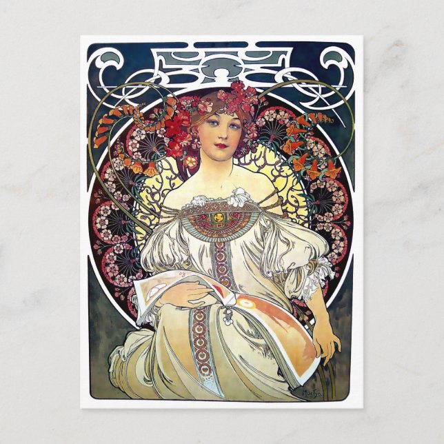 Postal La vieja recuperación del Art Nouveau de Alphonse  (Anverso)