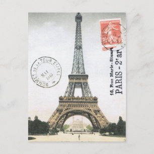 Postal La Vieja Torre Eiffel...postal
