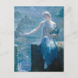 Postal La vigilia de la valquiria Edward Robert Hughes