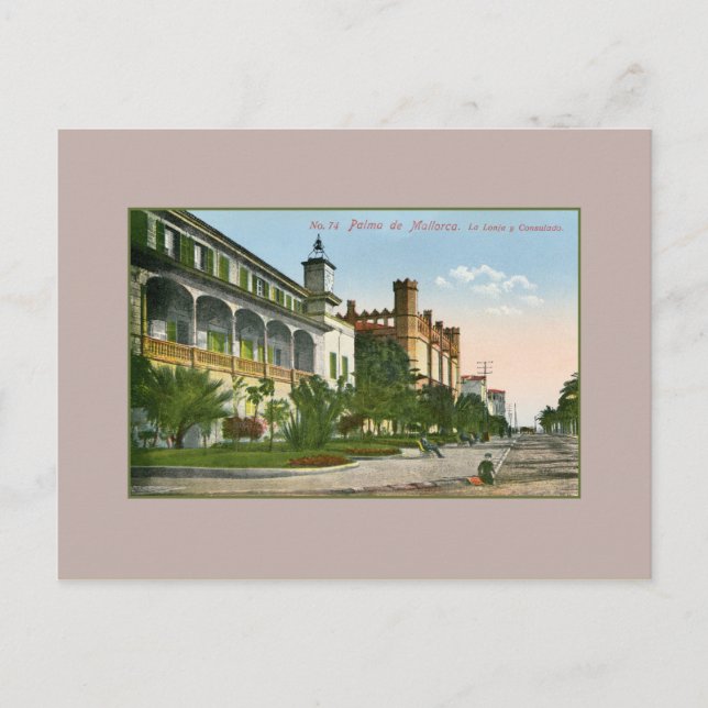 Postal La Viñeta Palma De Mallorca La Lonja y el Consulad (Anverso)