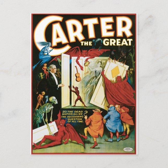 Postal La virgen Carter el grande, ¿se materializan los m (Anverso)
