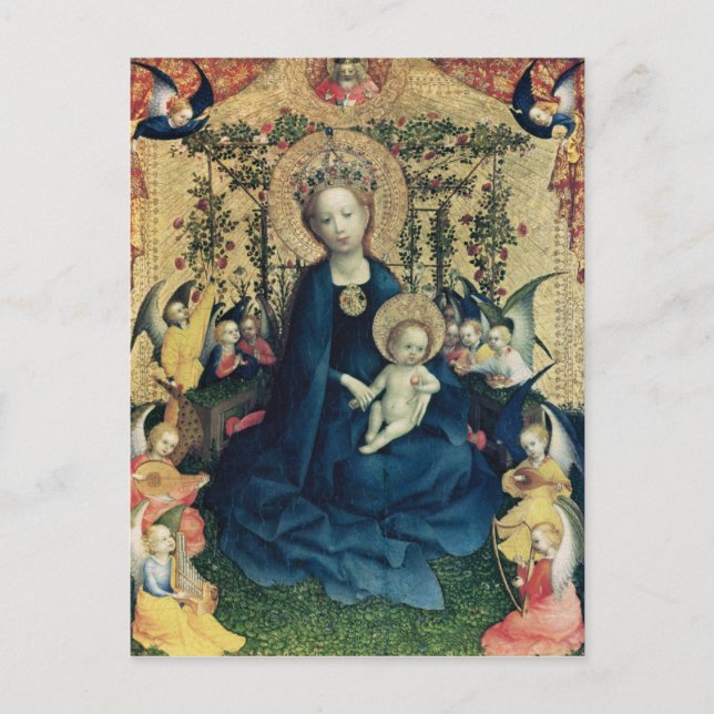 Postal La Virgen de Bush color de rosa (Anverso)