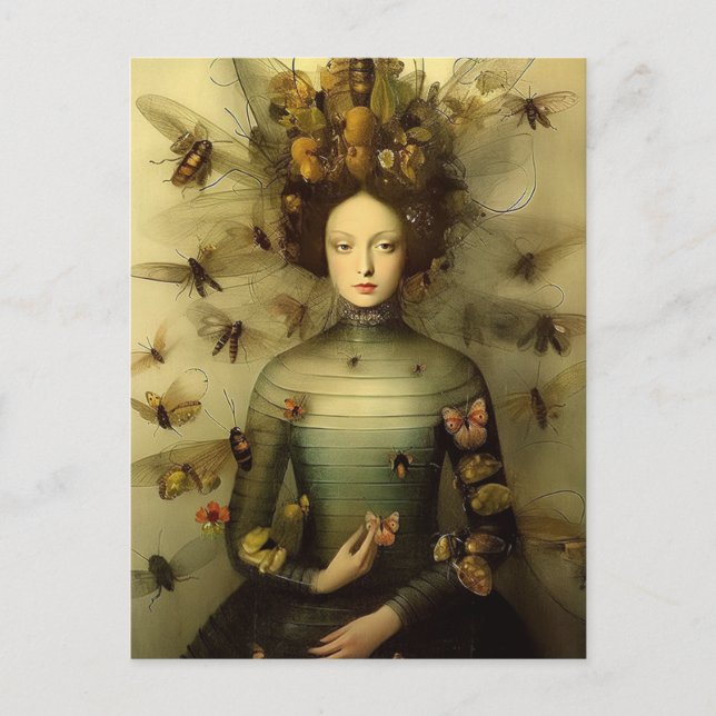 Postal La Virgen de la Dama de los Bug (Anverso)