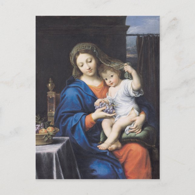 Postal La Virgen de las uvas, 1640-50 (Anverso)