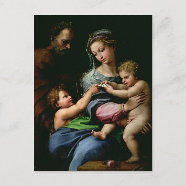 Postal La Virgen del Rosa, c.1518 (Anverso)