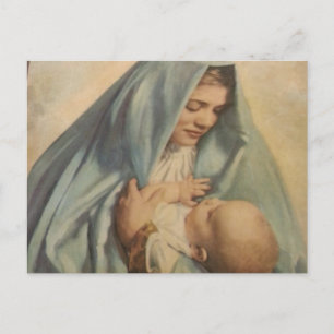 Postal La Virgen María y el Niño Jesús Postcard