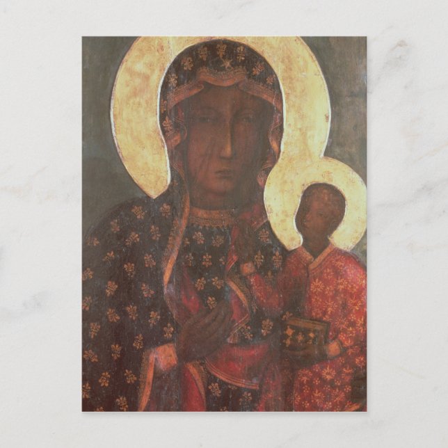 Postal La Virgen Negra de Jasna Gora (Anverso)