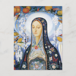 Postal La Virgen por Joseph Stella