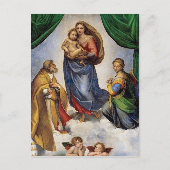 Postal La Virgen | Raphael | (Anverso)