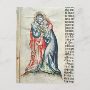 Postal La Virgen y el Cristo, de la pasión de