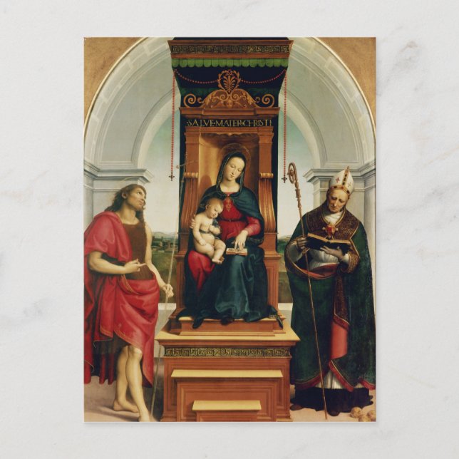 Postal La Virgen y el Niño (Anverso)