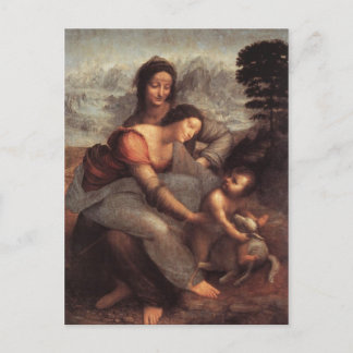 Postal La Virgen y el Niño con Santa Ana