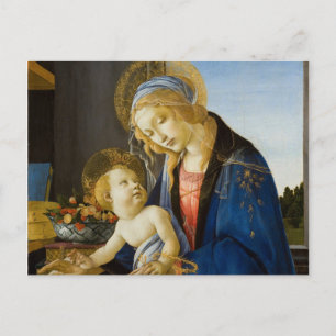 Postal La Virgen y el Niño de Sandro Botticelli