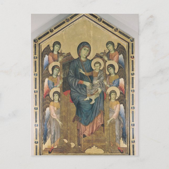 Postal La Virgen y el Niño en Majestad (Anverso)