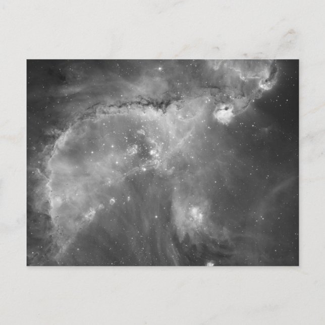Postal La visión del universo en blanco y negro de Hubble (Anverso)