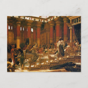 Postal La Visita De La Reina De Saba Al Rey Salomón