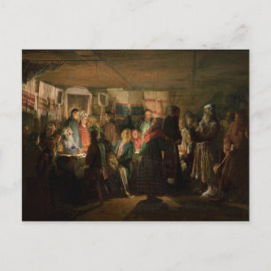 Postal La visita de un hechicero a un Boda campesino