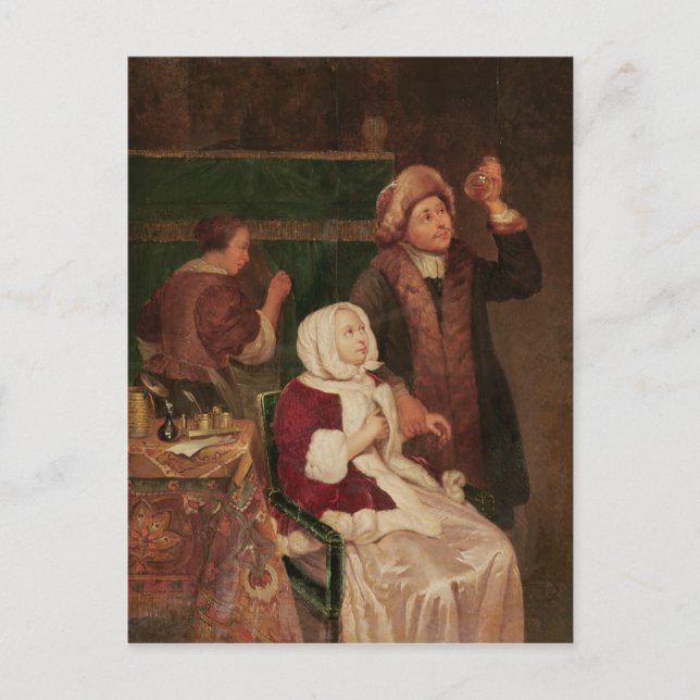 Postal La visita del Médica (Anverso)