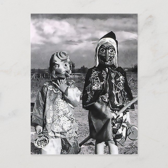 Postal La víspera de la sepultura de las máscaras de ayer (Anverso)