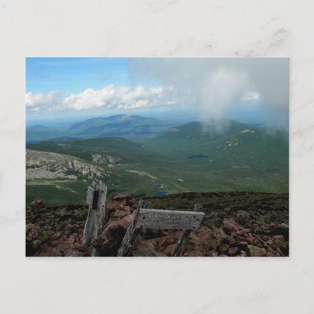 Postal La vista desde Pamola Peak, Baxter State Park, ME (Anverso)