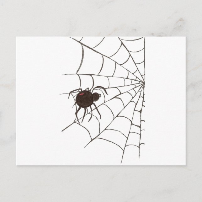 Postal La viuda negra (Anverso)