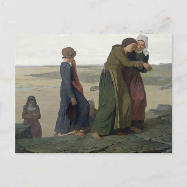 Postal La viuda o la familia del pescador (Anverso)