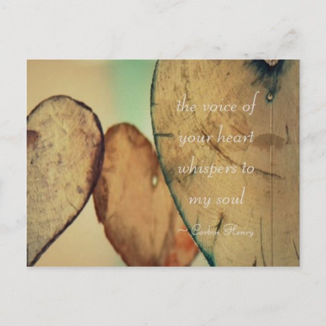 Postal La Voz De Tu Corazón Susurra A Mi Alma (Anverso)