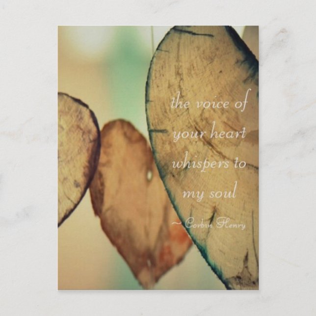Postal La Voz De Tus Susurros Del Corazón En Mi Alma (Anverso)