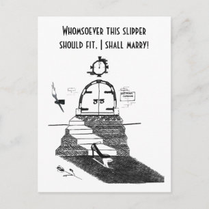 Postal La zapatilla de Cenicienta