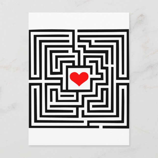 Postal Laberinto - Corazón (Anverso)