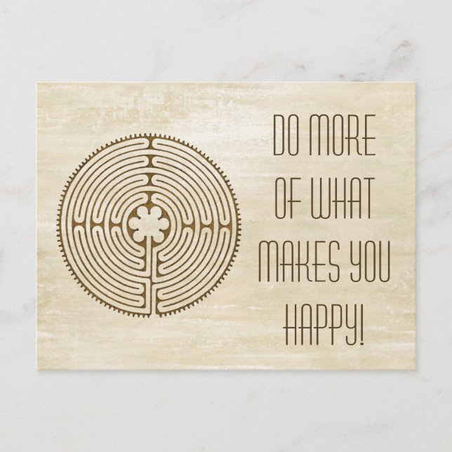 Postal Laberinto de Chartres - Símbolo espiritual Antigüe (Anverso)