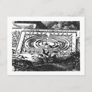 Postal Laberinto en Heidelberg, Hortus Palatinus (engravi