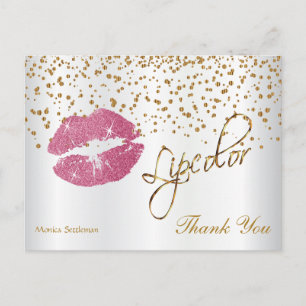 Postal Labial Pretty Pink Lips - Gracias