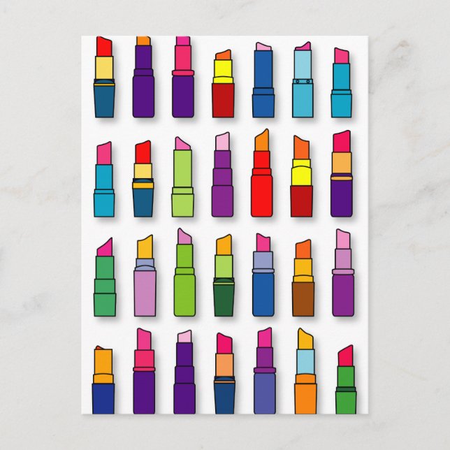 Postal Labiales de moda y femeninos patrón (Anverso)