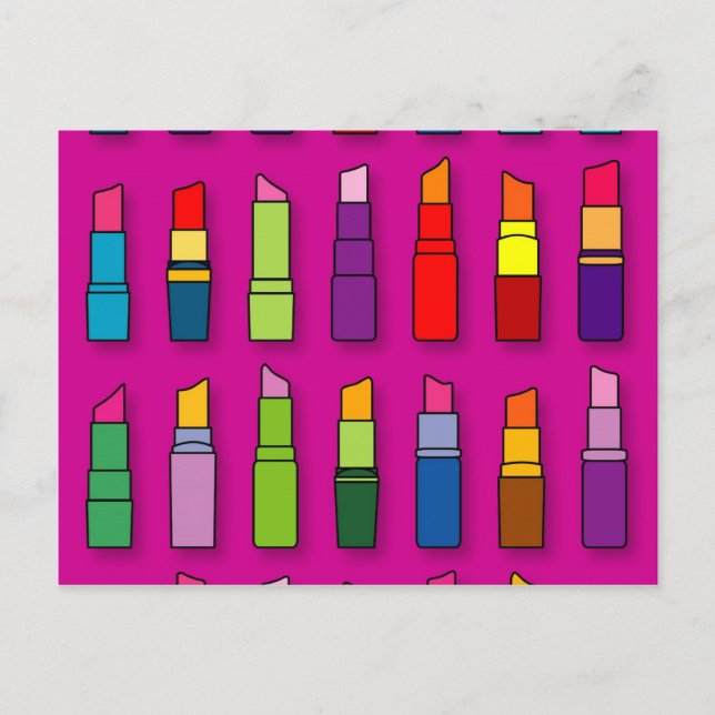 Postal Labiales de moda y femeninos patrón (Anverso)